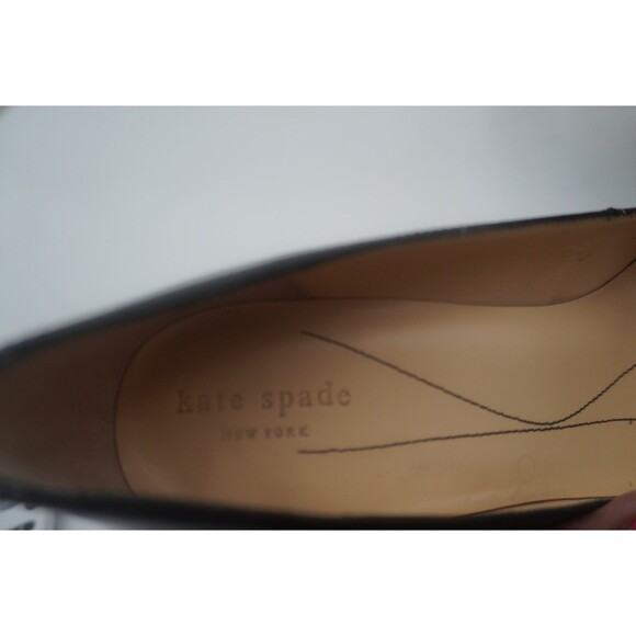Kate Spade NY Formal Classic Office Glossy Black Patent Leather Round Pumps 10M - Picture 7 of 10